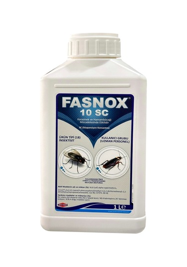Fasnox 10 Sc Kokusuz Haşere Öldürücü Karasinek Hamam Böceği Haşere İlacı 1lt
