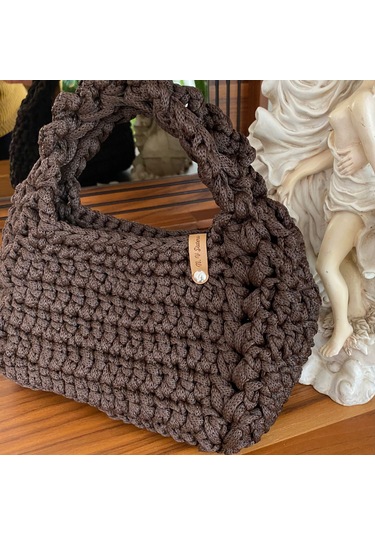 kahverengi Yazlık Mini Kadın El Çantası Kahverengi