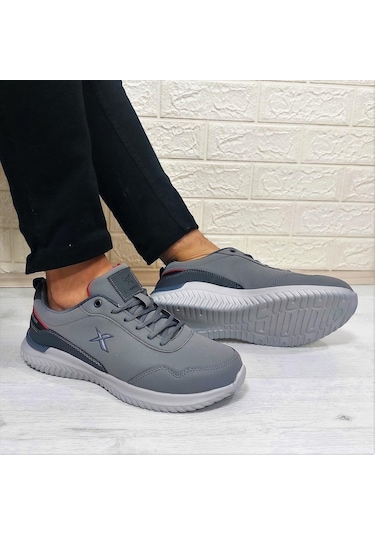 Kinetix Olego Pu Gri Comfort Atom Taban Rahat Spor Ayakkabı Gri