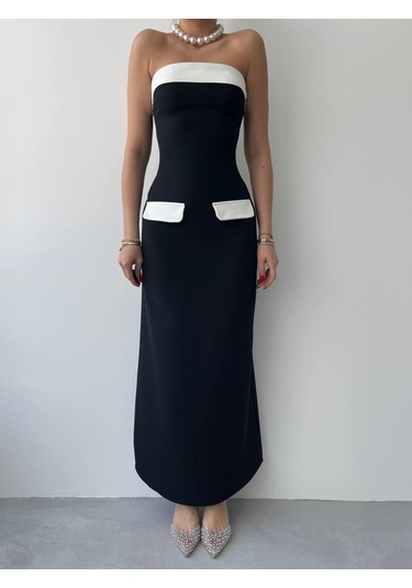 Mielle Cep Detaylı Straplez Elbise