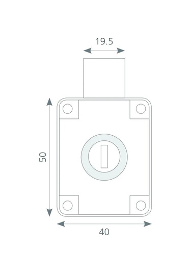 Canex Kare Çekmece Kilidi Çift Turlu Uzun 10 Adet
