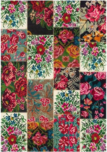 Çam Halı Gloria Td76602 Multi Karabağ Patchwork Desen Dokuma Saçaklı Kilim