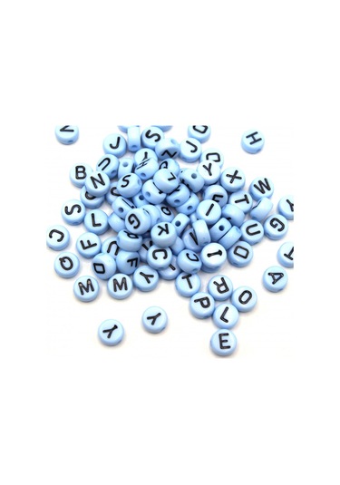 Harf Boncuk Elips Mavi 6 Mm 250 Gr