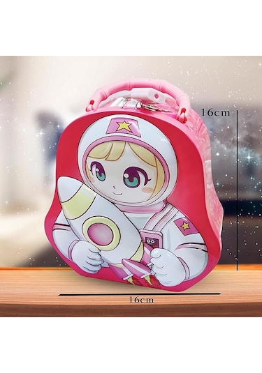 Astronot Temalı Pembe Kumbara