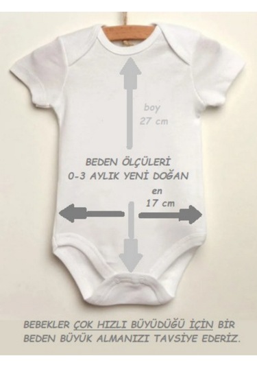 Özel Baskılı Sünnet Oldum Yazılı Organik Pamuk Çıtçıtlı Bebek Body Sünnet Zıbını Beyaz