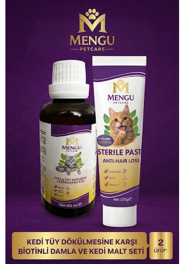 Kediler İçin B Complex Damla 50ml - Taurinli Kedi Maltı 100gr- Set