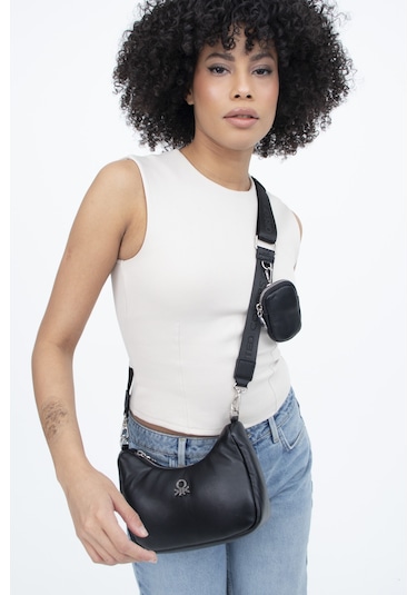 Benetton Bnt 1271 Çapraz Çanta Std / Siyah Siyah