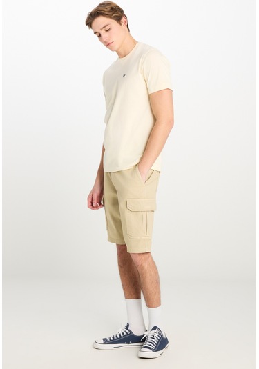 Lee Relaxed Fit Geniş Kesim Chino Erkek Cargo Şort 71ja4897614 Bej