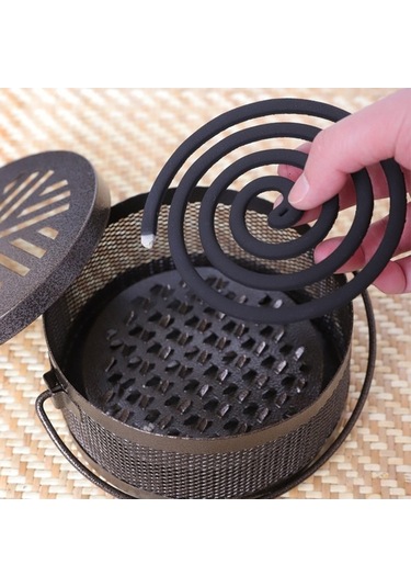 Wondernest Tutucu Tütsü Taşınabilir Tanesi Sivrisinek Kovucu Mekan Kutusu Kapaklı Için Ev Dış Demir Bronz Bobini Aromaterapi Çok Renkli