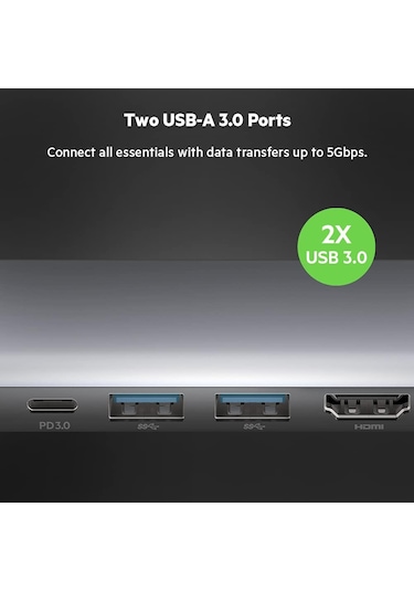 Belkin 7'si 1 Arada Çok Bağlantı Noktalı Usb C Hub 4k Hdmi, Usb-