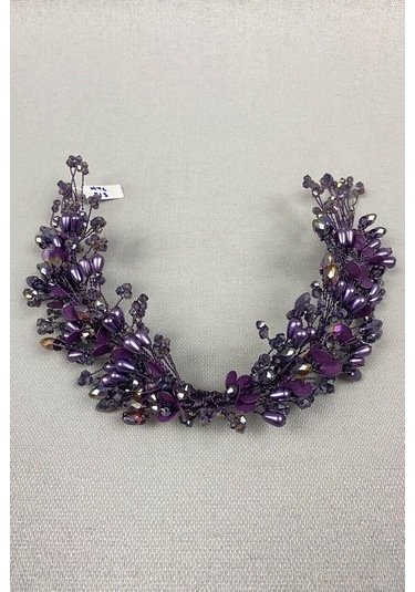 FdayAksesuar Gelin Saç Aksesuarı Mor Berra Model Çift Taraflı Gelin Saç Aksesuarı FRDY31657