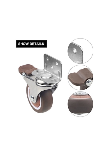 Mobilya İçin 4x Tekerlek - 25 Mm Frenli Küçük Döner Tekerlekler One-wellngs Diğer