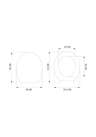 Geseus Home Beyaz Granit Desen Klozet Kapağı