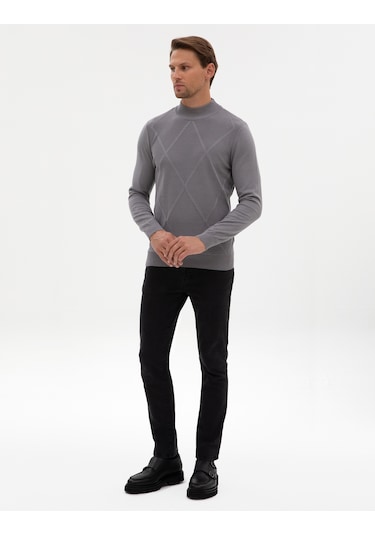 Pierre Cardin Erkek Gri Kazak /triko 50317520-vr024 Gri