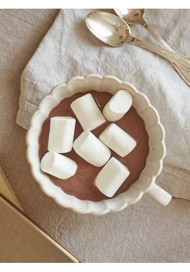 Roomi Çay Ve Kahve İçin Seramik Kupa, 350 Ml, Vintage Bardak 213139114 Fildişi