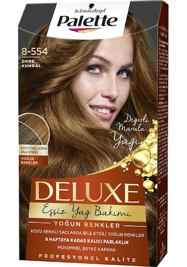 Palette Deluxe Kit Saç Boyası 8 - 554 Dore Kumral