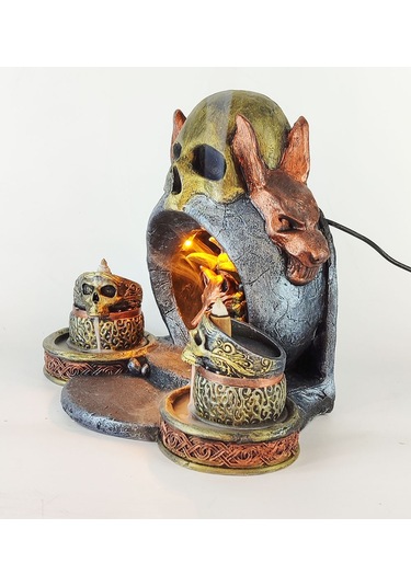 Kurukafa Işıklı Geri Akış Tütsülük Metalik