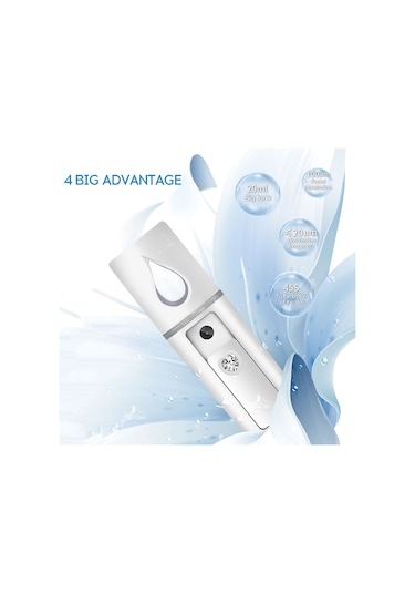 Monyee Portatif 20ml Nano Yüz Buhar Makinesi - Nemlendirici, Soğuk Buhar, Taşınabilir, Şarj Edilebilir, Tüm Cilt Tipleri İçin