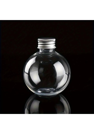 Willowhaven 25 Adet Şeffaf Plastik Kapaklı Alüminyum Şişe 150ml Parti İçecek Konteyneri