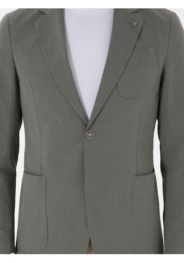 Cacharel Haki Slim Fit Spor Ceket Yesıl
