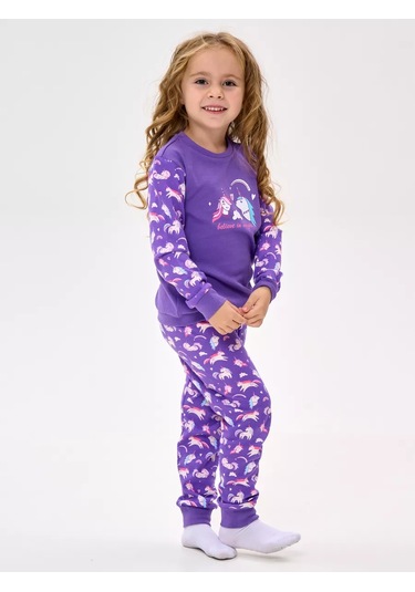 Trend Sign Çocuk Pijama Takımı Pantolonlu 176668985 Violet