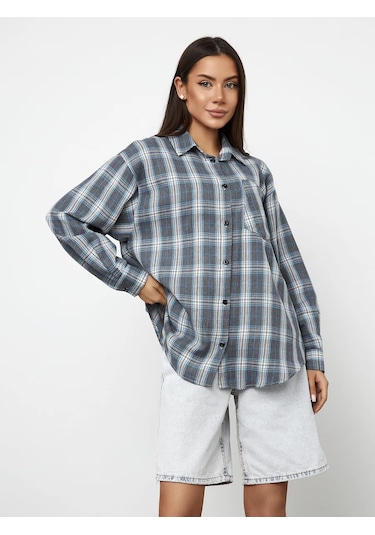 Namalı'd Kadın Ekoseli Gömlek 316130029
