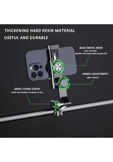 Motosiklet Küresel Pusula Telefon Tutucu, Işıksız Gidon Yeşil Yeşil