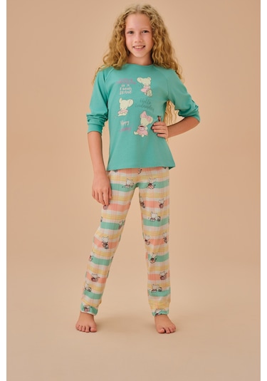 Suwen Lulusu Çocuk Pijama Takımı Shc25218660a1349 Ekru