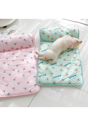 Reedark Yaz Serinleten Kedi Köpek Yatağı - Soğuk Tutan İpek Dokuma, Yastıklı Ve Kaymaz Tabanlı 60x40cm Siyah