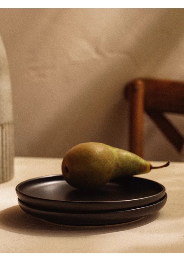 Sl Home 2 Parça "dark" Porselen Yemek Tabakları Seti, 20,5 Cm Çap 200580857 Siyah