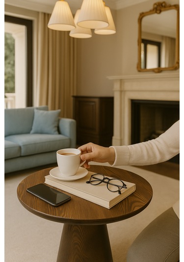 Nord Ahşap Orta Sehpa Ceviz Renk Mantar Sehpa Ceviz Nord Ahşap Orta Sehpa Ceviz Renk Mantar Sehpa Ceviz