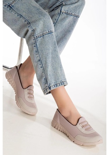 Kadın Fileli Yazlık Spor Babet Ten