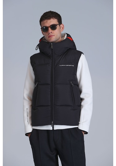 Lufian Erkek Emir Kaz Tüyü Yelek 112130026 Siyah Siyah