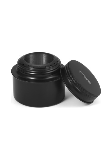 Siyah Tomshoo Taşınabilir Mini Alüminyum Alaşımlı Alkol Sobası, Kapaklı Ve Paslanmaz Çelik Ön Cam Rüzgar Without Windscreen Siyah