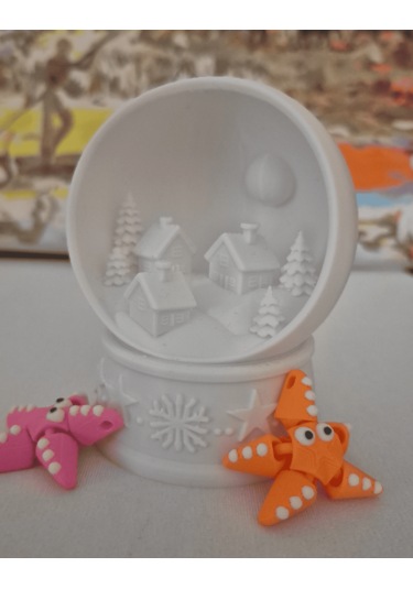 Işıklı Kış Küresi Beyaz