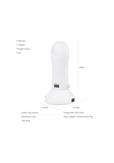 Sones Taşınabilir Manuel Termostat Ağda Makinesi Tüy Alma Ağda Fasulyesi Isıtıcı, Ab Fişi Beyaz