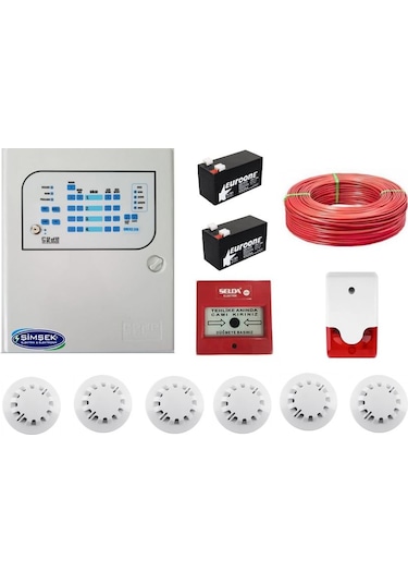 6 Lı Yangın Alarm Seti Kablo Dahil