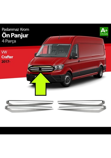 Crafter Ön Panjur 4 Parça Krom 2017 2018 2019 2020 2021 2022 2023