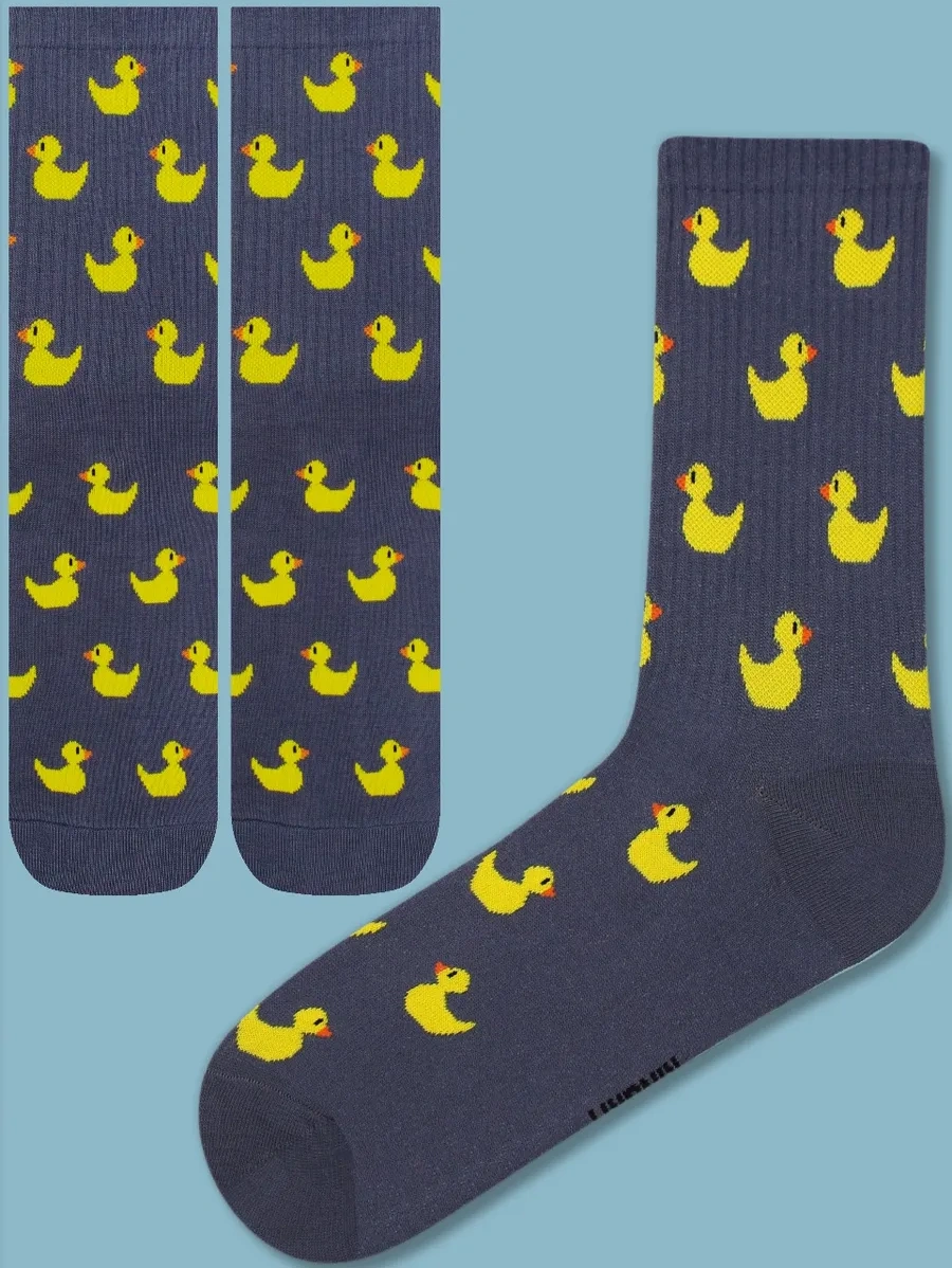 Kingkit Yüksek Uzun Şık Baskılı Ve Desenli Çoraplar 3'lü Set 10084688 Beyaz