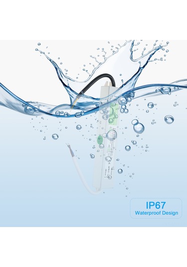 Moveevo 12v 20w Ip67 Su Geçirmez Led Sürücü, Ac90-250v Geniş Giriş Voltajı Gümüş