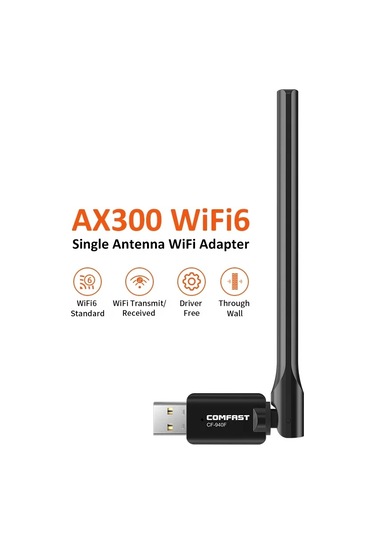 Sones Comfast Cf-940f 300mbps Wifi6 Usb Adaptörü 2.4ghz Wifi Anten Kablosuz Ağ Kartı