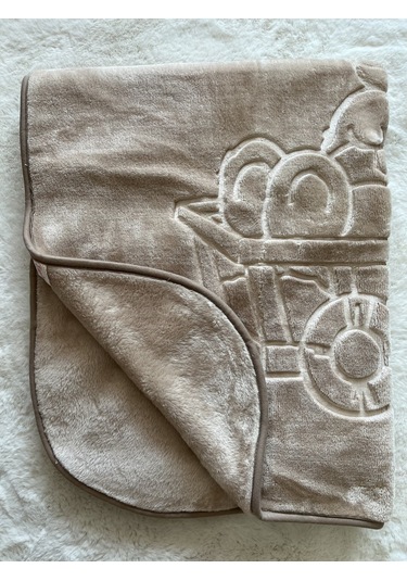 Karışık Desen Kışlık Golden Battaniye 100 120cm Kahverengi