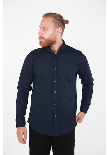 Brango 13222 Erkek Spor Gömlek Lacivert