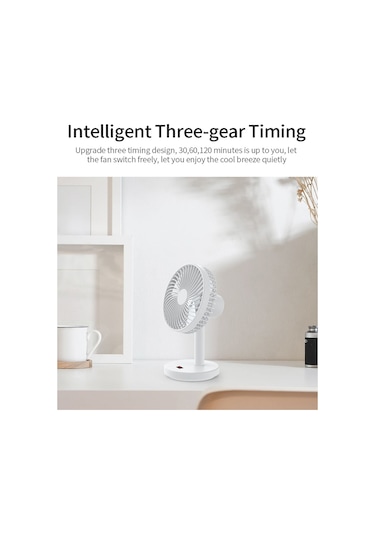 Youtek Pembe Usb Şarjlı Dijital Ekranlı Masaüstü Fan - 4 Hız Ayarlı, Süper Sessiz, Manuel Ayarlanabilir Pembe