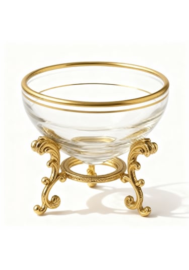 6 Lı Lüks Kahve Yanı Mini Lokumluk & Şekerlik & Reçellik Seti Altın