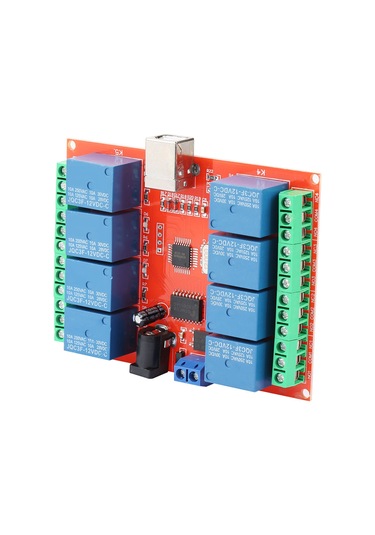 Gajeena 12v 8 Kanal Usb Kontrolcü Röle Modülü - Pc Akıllı Anahtar, Sabit Bağlantı, Plug & Play, 10a Kapasite