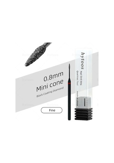 Hytoos Pro Siyah Elmas Tırnak Matkap Uçları Rus Tırnak Eti Ucu Tırnak Matkap Ölü Cilt Tırnak Eti Temizleyici Çivi Ön Tedavi Araçları Rose Red