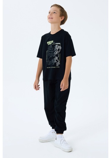 Rolypoly Erkek Çocuk Siyah Pijama Takım Rp3759-c-v2
