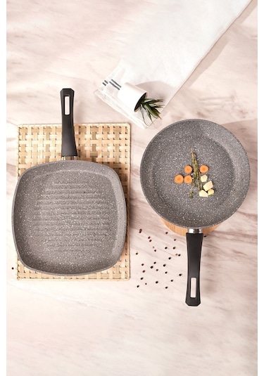 Karaca  Biogranit Gris Tava Grill Set Gri