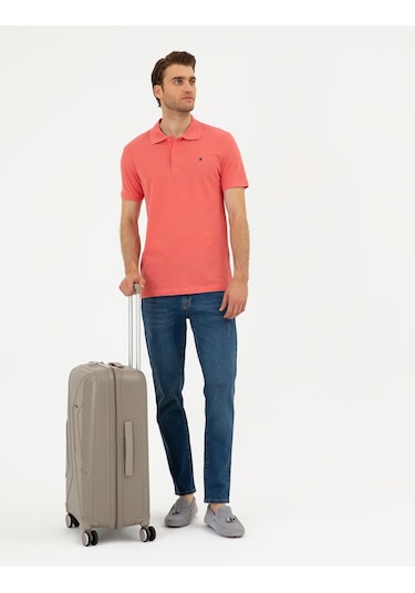 Pierre Cardin Erkek Mercan Tişört Basic 50291625-vr186 Mercan